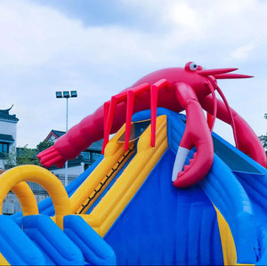 Tobogán de agua inflable de PVC de grado comercial Característica de la <span class=keywords><strong>piscina</strong></span> de tierra interior al aire libre Característica de agua elegante para <span class=keywords><strong>parques</strong></span> <span class=keywords><strong>recreativos</strong></span> - Product Image 6