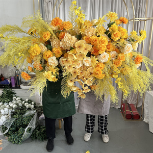 Arco di <span class=keywords><strong>Fiori</strong></span> Artificiali <span class=keywords><strong>Gialli</strong></span> IFG Eccellente per Decorazioni di Matrimoni, Feste in Casa e Palcoscenici - Product Image 4