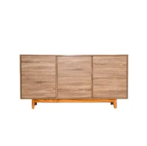 3 Doors Sideboard Storage Cabinet Furniture Living Room Dining Room Customized Buffet Wooden Cabinet With Oak Veneer