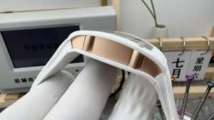 European Luxury Fashion <b>Watch</b> Full Diamond Case White Strap Power Reserve Water Resistant <b>Mechanical</b> Movement Water Resistant - Product Image 2