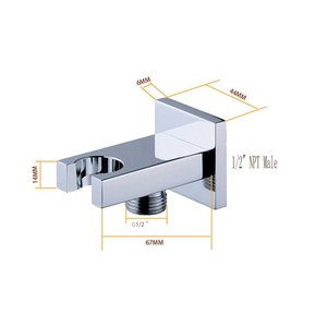 Tay vòi hoa sen chủ góc đơn giản Brass treo tường Cung cấp khuỷu tay có thể điều chỉnh vòi hoa sen Wand Bracket - Product Image 5