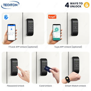 Tediton Mayorista Tuya TTlock Pantalla Táctil Teclado Electrónico Casillero Cerradura Tarjeta Contraseña Gabinete Gimnasio Cerradura con Asa - Product Image 2