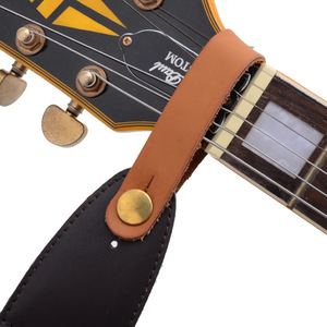 Correa de microfibra de cuero para guitarra, cinturón de fijación para el cabezal de guitarra acústica, folk, eléctrica, ukelele y bajo - Product Image 3
