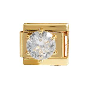 Diamond Bracelet Heart Cut Modular Unisex Everyday Wear Jewelry Stainless Steel Gold Tone Fancy Color Stones - Product Image 2