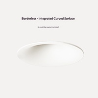 Projecteurs LED anti-éblouissement sans bordure, angle de faisceau 24°, construction métallique, température de couleur multiple, design moderne, encastrables pour villa
