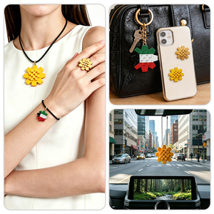 Joyería de Flores Al-Arfaj Personalizada al por Mayor, Collar, Pulsera y Anillo con Diseño de Rhanterium Epapposum, Regalos, Producción Diaria de 100k - Product Image 5