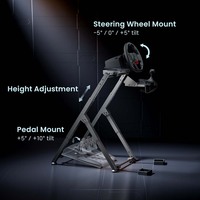 Support de volant de simulation de course pliable économique LRS21-BS02, réglable en hauteur, pour simulateur de conduite, support de jeu de simulation de course, Simracing PC