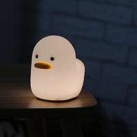 Lampe de chevet en Silicone en forme de canard mat, mignon, Animal, décoration de Table, veilleuse pour enfants et bébés