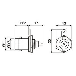 Connecteur femelle soudable en polytétrafluoroéthylène isolant, résistant aux températures, idéal pour les connexions électriques - Product Image 2