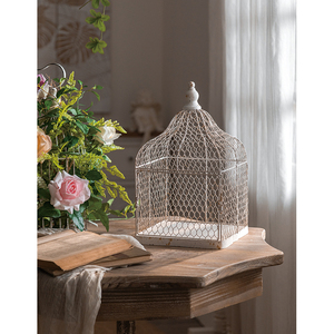 Distress Iron and Metal Birdcage <strong>Candle</strong> Rustic Lantern Simple Retro Style Birdcage <strong>Candle</strong> <strong>Holder</strong> - Product Image 6