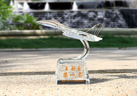 Compétition scolaire d'aviation Souvenirs de retraite Personnalisation personnalisée Modèle d'avion en cristal Trophées et MÉDAILLES