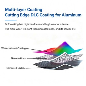 ดอกกัดโซลิดทังสเตนคาร์ไบด์ DINGLI D4 L75 4F DLC สำหรับเครื่อง CNC Router - Product Image 4