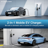 Nouveau chargeur EV portable de type 2, mode 2 EVSE, prise EU Schuko, 7 kW, 16 A-32 A, courant réglable, RCD de type B intégré, étanche IP65