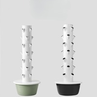 Équipement de culture hydroponique sans terre pour légumes de jardin domestique : Tour de plantation verticale et bac