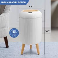 CF moderne en plastique salle de bain étanche poubelle boîte poubelle cuisine sans contact capteur électrique automatique intelligent poubelle