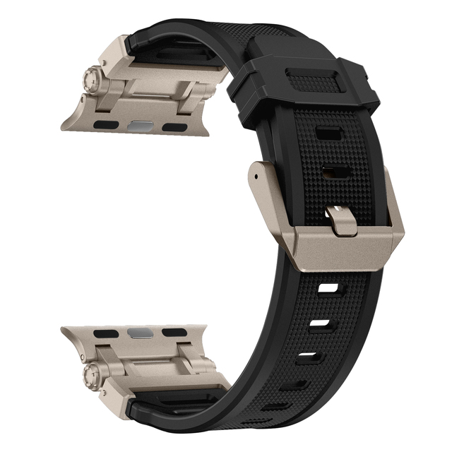 RYB Rugged Silicone Sport Replacement Strap with Metal Connector Strap for Apple Watch Ultra 49mm