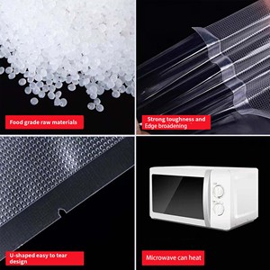 Hermetic Embossed Food Storage Packaging <strong>Bag</strong> Custom Transparent Plastic Textured Vacuum Seal <strong>Bags</strong> for Meat <strong>Vegetables</strong> Fresh Fish - Product Image 2