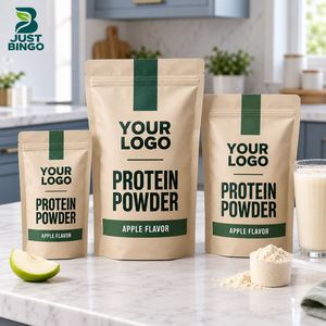 Poudre de protéines végétales avec pochette de recharge et pot, production OEM avec formule personnalisée pour les commandes en gros - Product Image 1