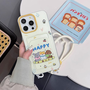 เคสโทรศัพท์ TPU ลายการ์ตูนสามตัวสุดสร้างสรรค์สำหรับ <span class=keywords><strong>iPhone</strong></span> <span class=keywords><strong>12</strong></span> 13 14 15 16 <span class=keywords><strong>PRO</strong></span> <span class=keywords><strong>MAX</strong></span> มีสายคล้องบัตร - Product Image 2