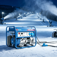 Générateur d'électricité portable silencieux à inverseur Yuchai 5KW, refroidi par air, moteur 4 temps, réservoir de carburant 25L, 50/60Hz pour usage domestique de secours