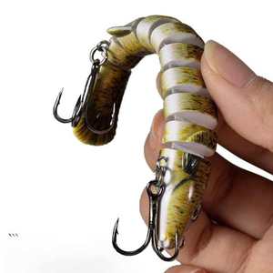Ensemble de leurres de pêche multi-articulés Bionic Loach pour la pêche en eau douce, pour le bar, la tête de serpent et les poissons carnivores, appât artificiel universel - Product Image 2
