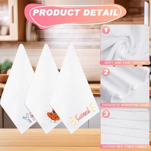Blancs pour sublimation 16 x 24 pouces, serviettes en microfibre DIY pour le nettoyage de la cuisine - Product Image 3