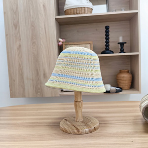 <span class=keywords><strong>2025</strong></span> Mới Mùa Hè Mùa Thu Ưa Thích Bông Polyester Chuỗi Bện Sọc Dệt Đan Crochet Bãi Biển Ngư Dân Xô Mũ Mặt Trời Mũ - Product Image 4