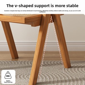 <span class=keywords><strong>Chaise</strong></span> moderne <span class=keywords><strong>scandinave</strong></span> en bois massif pour salon en rotin épais japonais B & B Restaurant loisirs maison balcon utilisation - Product Image 5