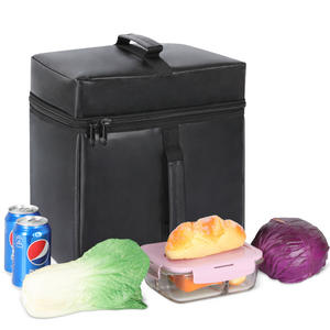 Sac isotherme personnalisé pour pique-nique, grande capacité, fermeture éclair, pour le camping, le rangement, les voyages en plein air, couleur unie - Product Image 2