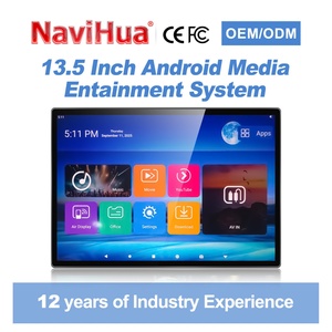 Navihua Nouveau Design Écran Rotatif 13,5 Pouces pour Siège Arrière de Voiture Android 11 Publicité Taxi WIFI Mirror Link Moniteur Appui-tête USB - Product Image 1