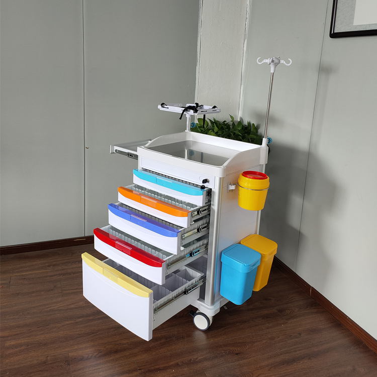 bt-ey26医院设备诊所医生使用移动复苏手推车abs碰撞车医疗紧急医疗手