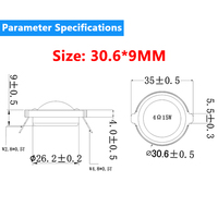 Aksesoris Speaker Tweeter ROHS 30mm 20 Core 4Ω15W Film Sutra Atas IPX7 Tahan Air Tweeter Magnetik Speaker Bluetooth