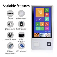 Quiosco de pago automático con pantalla táctil para exteriores NFC IP65 Terminal de pago de quiosco táctil de autoservicio de 15,6 pulgadas con reconocimiento facial