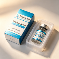 Étiquettes et boîtes personnalisées en PVC laser holographique résistantes à l'eau et à la chaleur pour les étiquettes de contenants de peptides de 3 ml/5 ml/10 ml