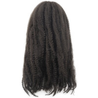 18 pouces Synthétique Crochet Cheveux Crépus Bouclés Marleybobo Brun Foncé Doux Marley Twist Tresses Cheveux pour Femme Noire
