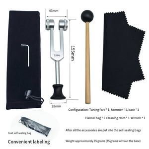 Diapasón de aleación de aluminio premium de 528 Hz con base triangular ponderada para sanación y terapia sonora - Product Image 2