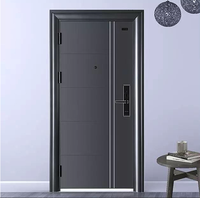 Puerta de Entrada de Seguridad de Acero de Estilo Moderno, Antirrobo, Ignífuga, Insonorizada, con Aislamiento Térmico, Tamaño Estándar para Exteriores