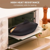 Machine à pain en silicone résistant à la chaleur bol à pain micro-ondes poêle à pain Cloche boulanger légumes vapeur four rôtissoire