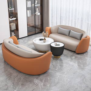 Conjunto de Sofá Curvo Moderno de Tela, Tapizado, para Sala de Estar, Sillones, Asientos para Recepción - Product Image 4