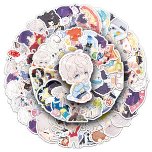 50pcs Stiker Dekoratif Versi Q Cinta dan Luar Angkasa Berkualitas Tinggi dengan Cetak UV dari Pabrik untuk Dinding & Laptop - Product Image 1