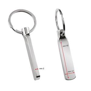 Portachiavi in acciaio inossidabile, portachiavi in metallo lucido, design minimalista per l'uso quotidiano - Product Image 2