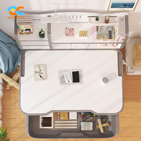 Bureau de bureau à domicile peu encombrant avec étagère et bureau et table d'étagère assortie pour étudiant populaire
