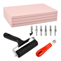 Ensemble de blocs de linoléum souple pour l'art en gros, kit de fabrication de blocs de linocut DIY avec outils de découpe de linoléum
