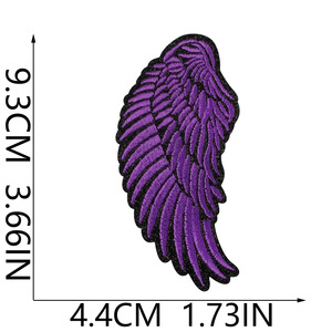 Patch brodé en cuir Aile d'ange, Patch thermocollant brodé Aile d'ange pour sacs en toile, Tissu féerique DIY - Product Image 6