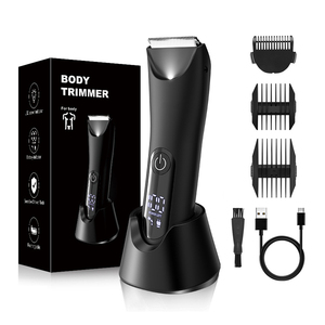 Washable Electric Rotating Disc Groin Trimmer Lady <b>Shaver</b> IPX7 Waterproof Rechargeable <b>Battery</b> for Men Women Beard Body Grooming - Product Image 1