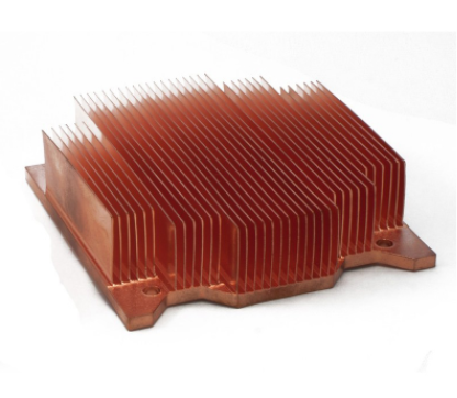 High Power Led Skived Fin Copper Heat Sink Made in China