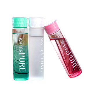 Prodotti caldi <span class=keywords><strong>350</strong></span> <span class=keywords><strong>ml</strong></span> di vetro sottile <span class=keywords><strong>borraccia</strong></span> logo personalizzato bottiglie di acqua cambia colore - Product Image 1