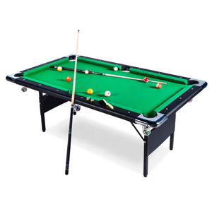 Mesa <span class=keywords><strong>de</strong></span> <span class=keywords><strong>Billar</strong></span> Plegable <span class=keywords><strong>de</strong></span> 6 pies con Riel <span class=keywords><strong>de</strong></span> Goma y Amortiguación, Semiansamblada, para Entretenimiento en el Hogar - Product Image 2