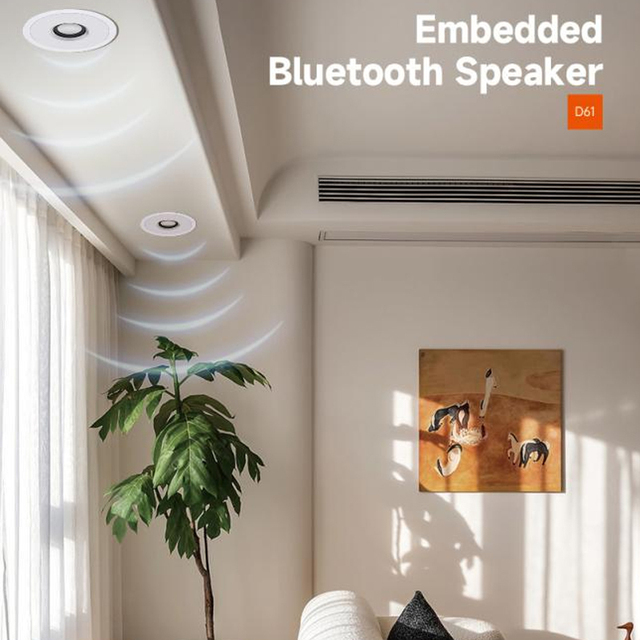 Smart LED Ceiling Speaker Light Recessed Mounted Audio Downlight for Home Hotel Retail Store