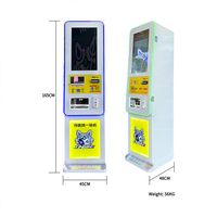 Distributeur automatique de jetons et de monnaie à service libre avec logo personnalisé pour parcs d'attractions (version anglaise)